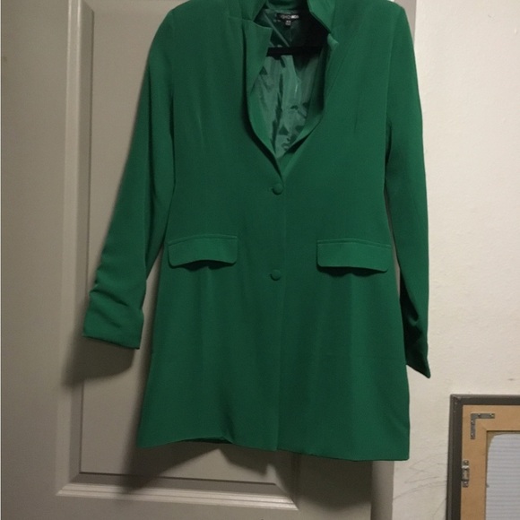 Fashion Nova Green Blazer Tailored Suit Jacket - Picture 1 of 3